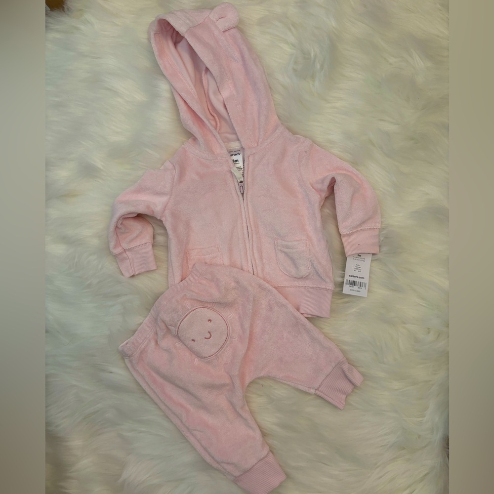 Baby girl terry sweatsuit, size 3months